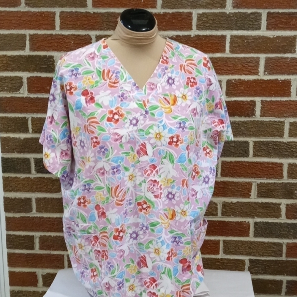 H.Q scrub top pit to pit 27" xxl